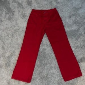 Red jeans
